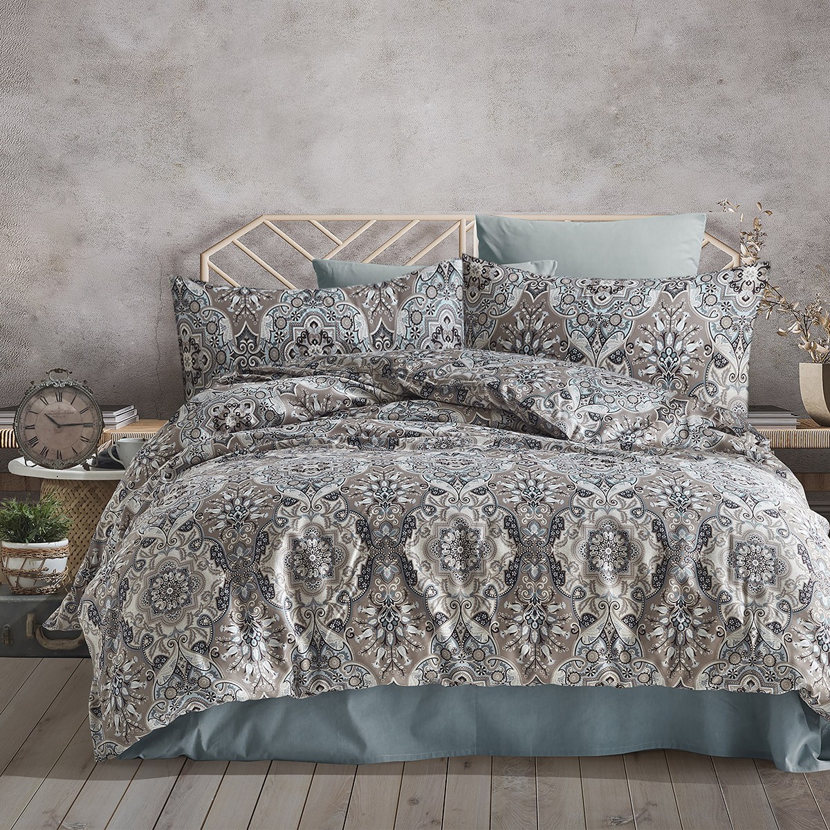 Parure de lit satin de coton LA MAISON BEIGE