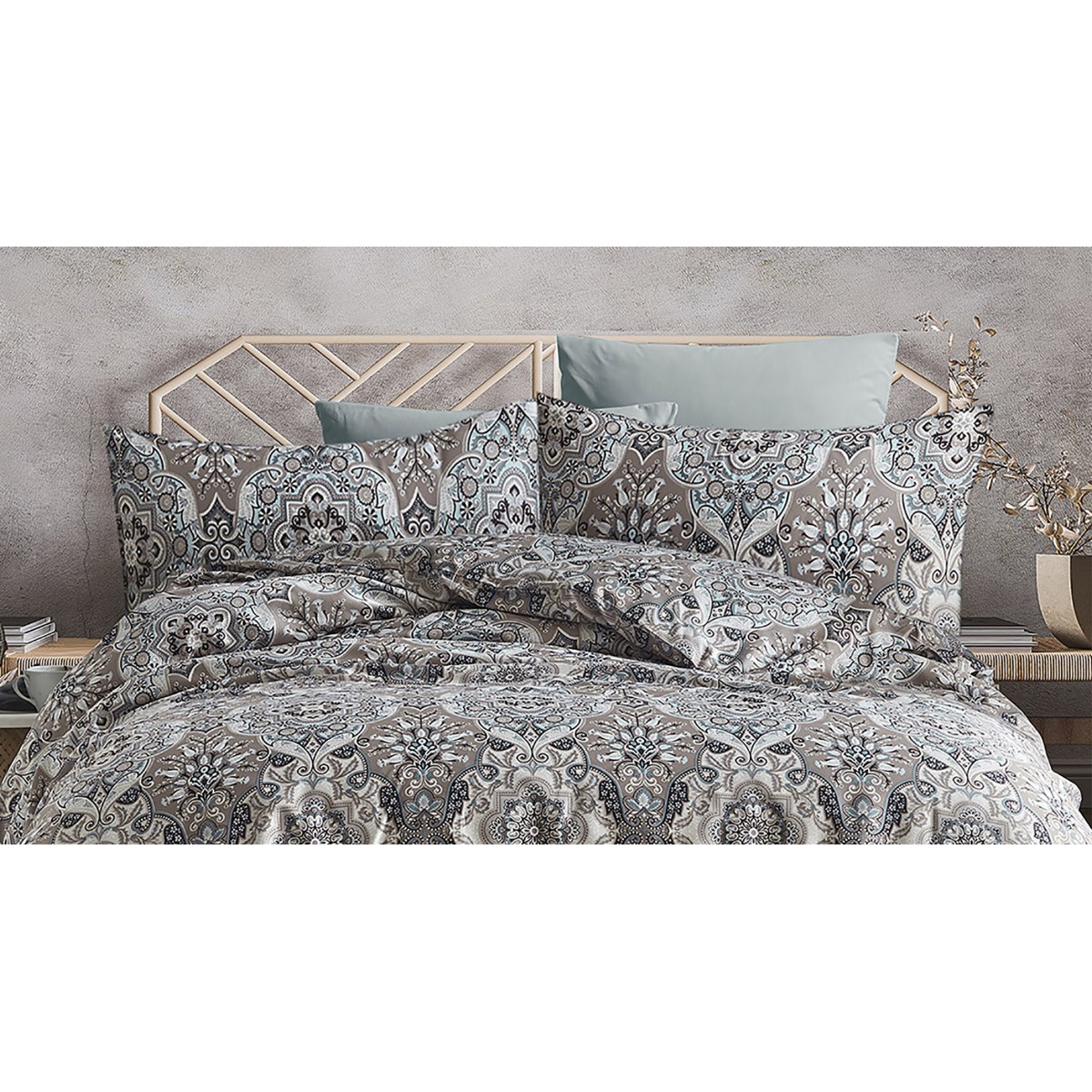 Parure de lit satin de coton LA MAISON BEIGE