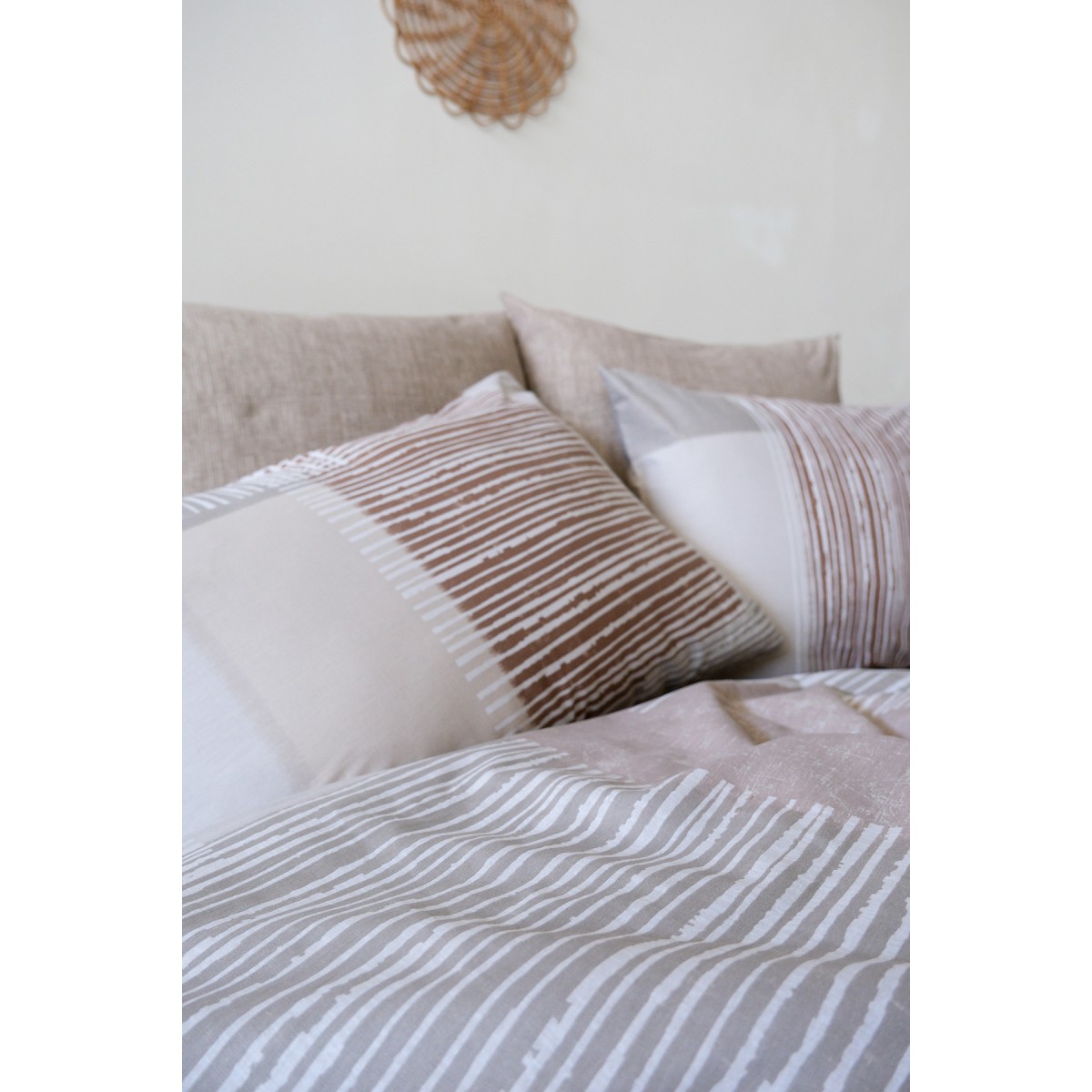 Parure de lit 100% coton LATTE