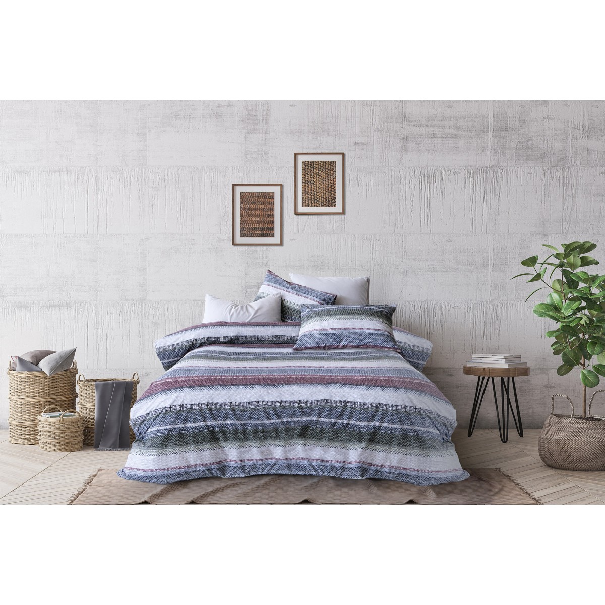 Parure de lit 100% coton MORGAN