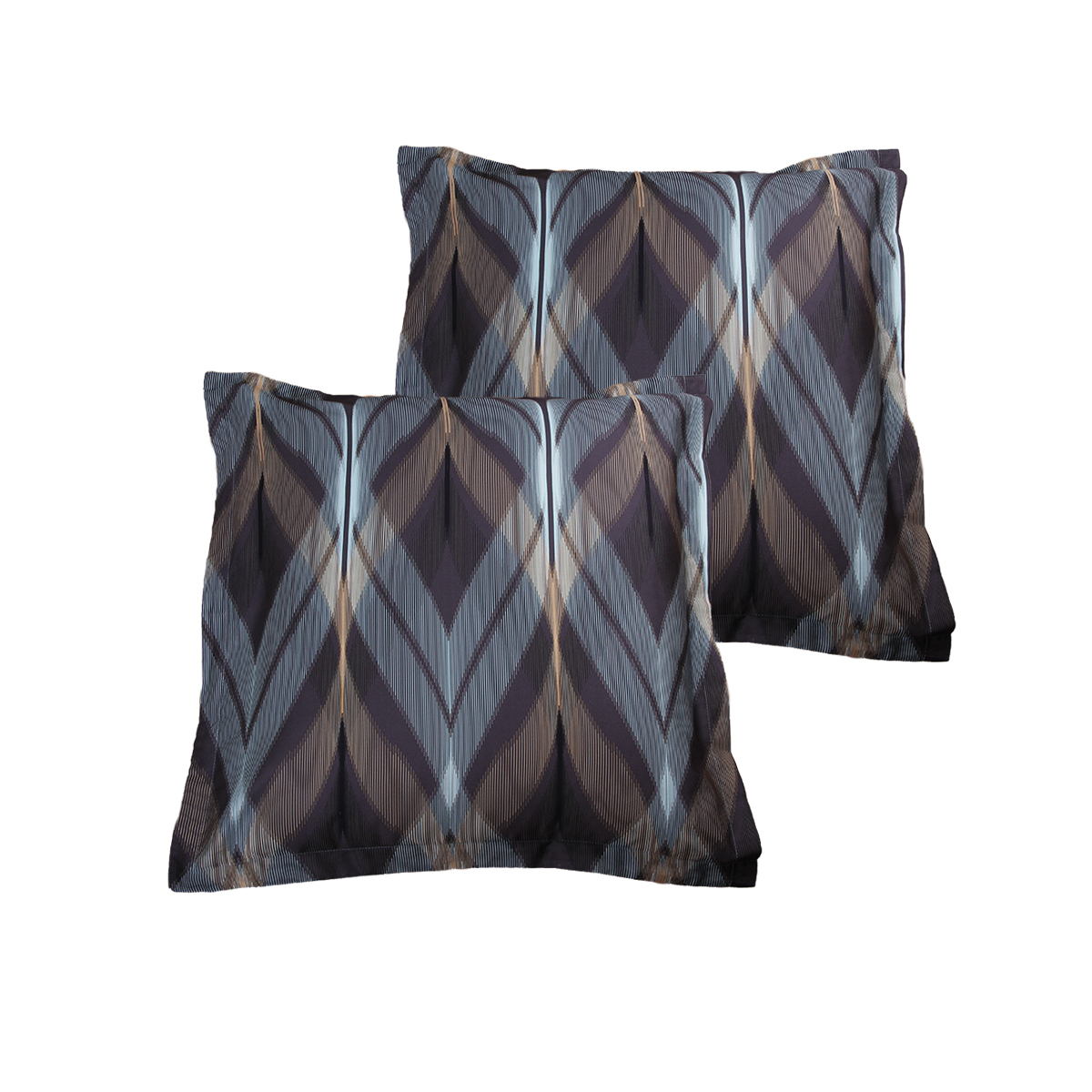 Lot de 2 Taies d'oreiller 63X63 cm satin de coton LA MER
