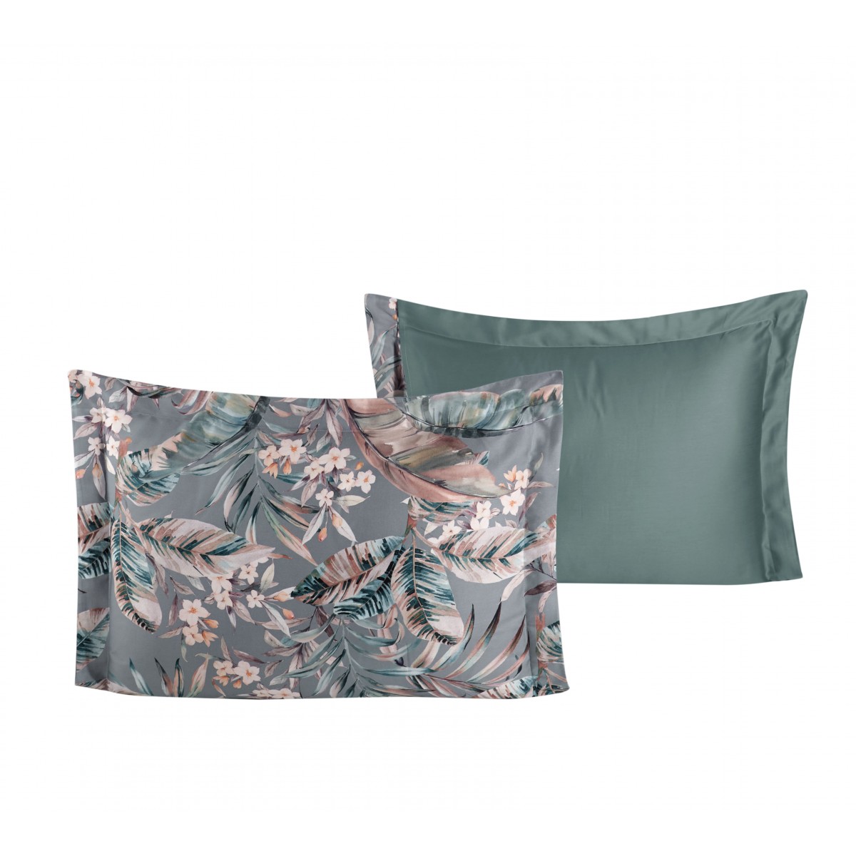 Lot de 2 Taies d'oreiller 50x70 cm satin de coton LAORINE