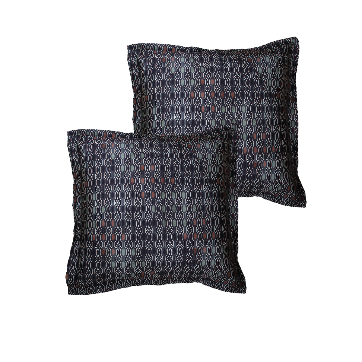 Lot de 2 Taies d'oreiller 63X63 cm satin de coton MAJEUR