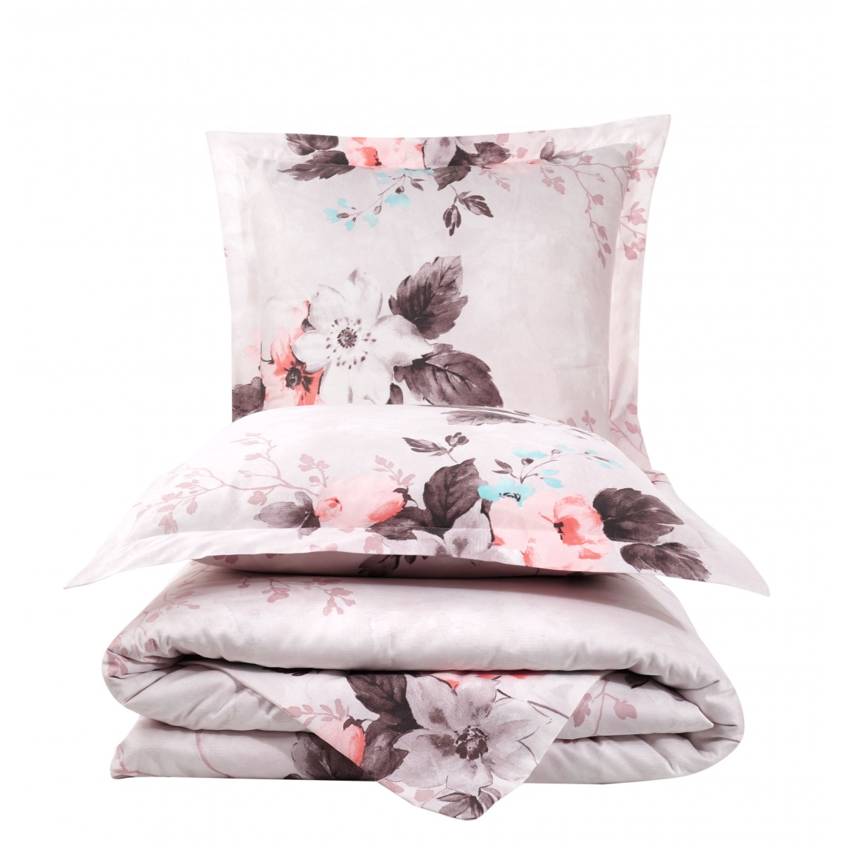 Parure de lit 240X220 cm satin de coton MALOGRA