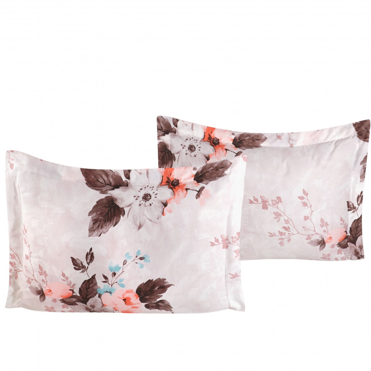 Lot de 2 Taies d'oreiller 50x70 cm satin de coton MALOGRA
