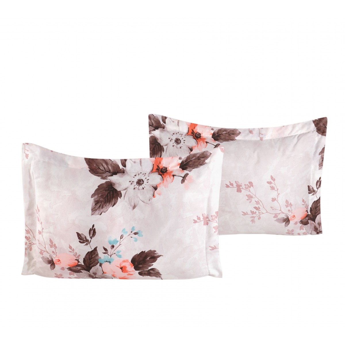 Lot de 2 Taies d'oreiller 50x70 cm satin de coton MALOGRA