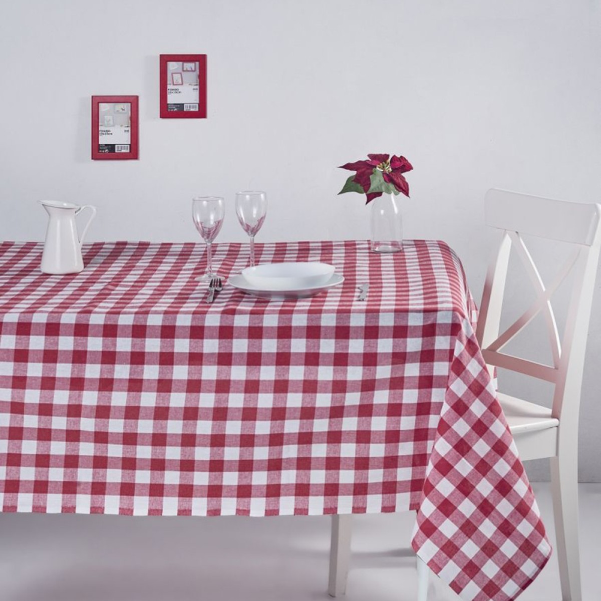 Nappe Carreaux Bordeaux