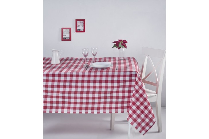 Nappe Carreaux Bordeaux