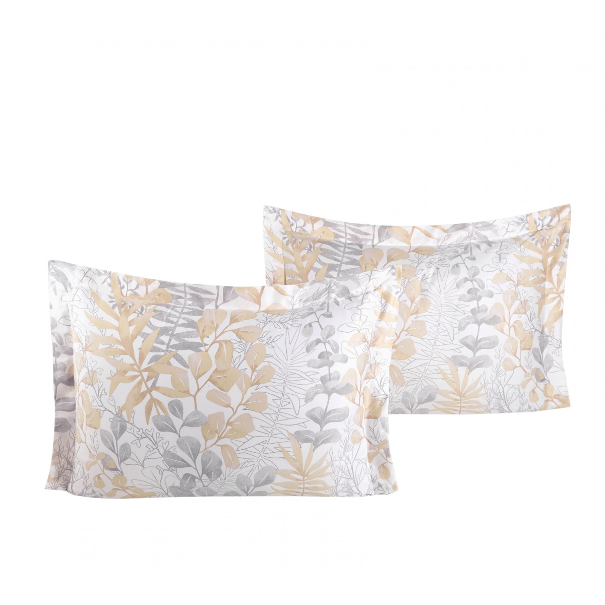 Lot de 2 Taies d'oreiller 50x70 cm satin de coton OCCALE BEIGE