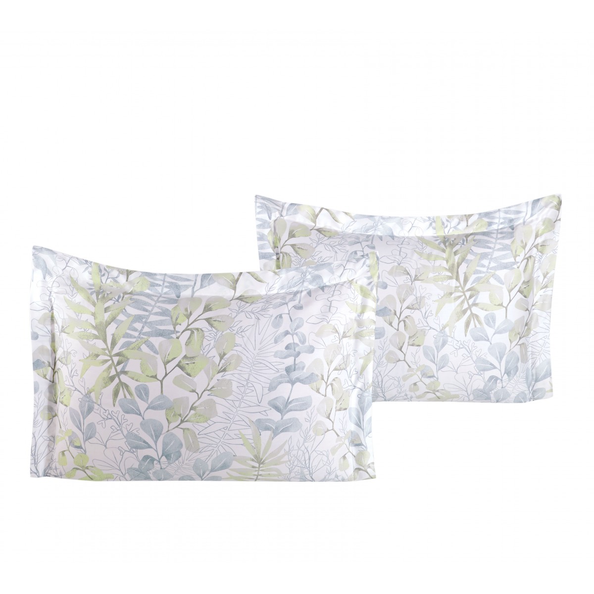 Lot de 2 Taies d'oreiller 50x70 cm satin de coton OCCALE GREEN