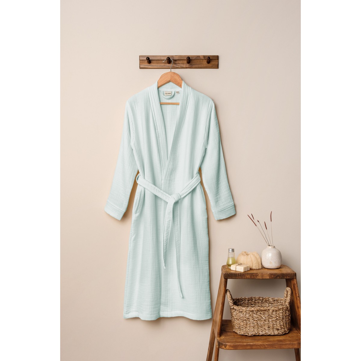 Peignoir Gaze de coton-Vert