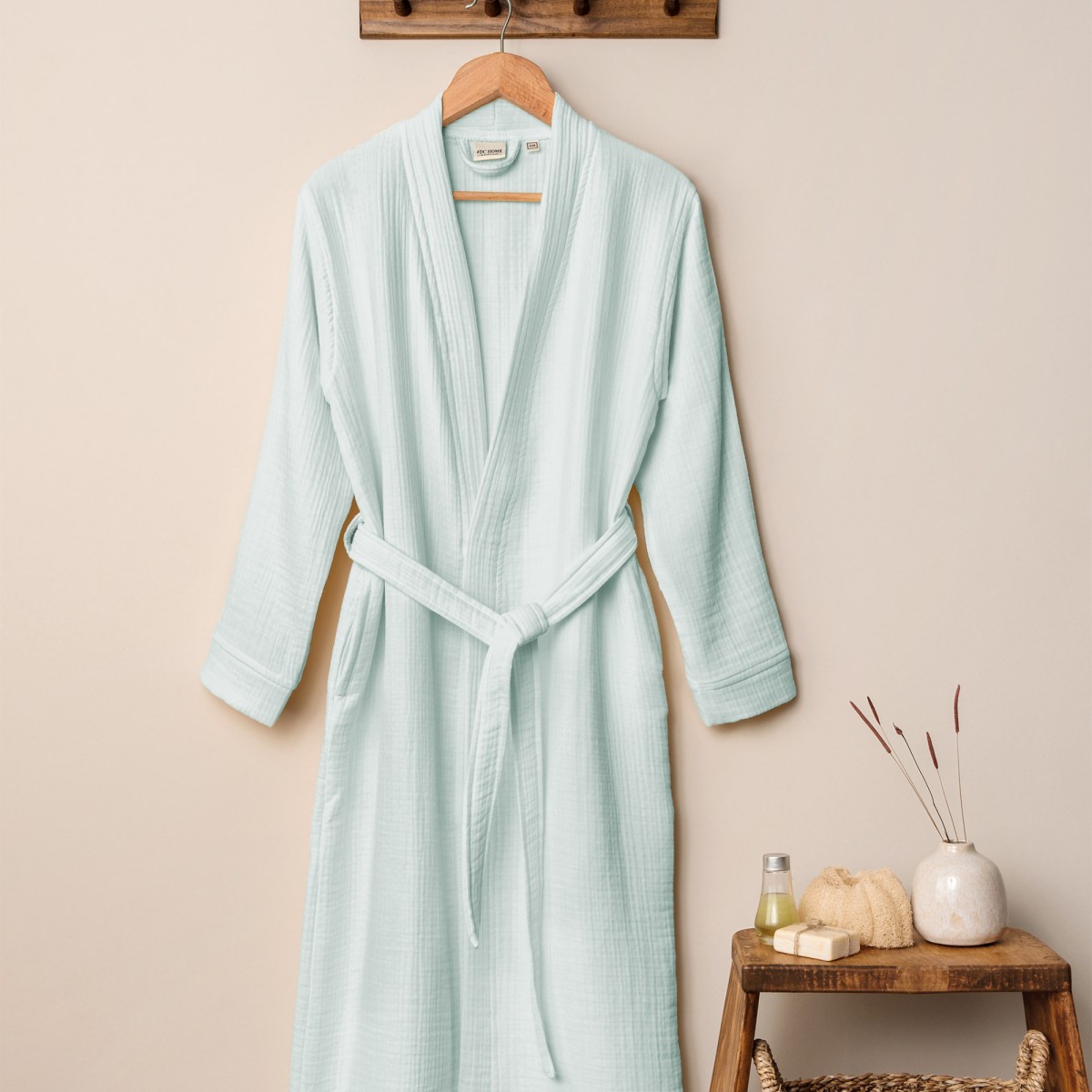 Peignoir Gaze de coton-Vert