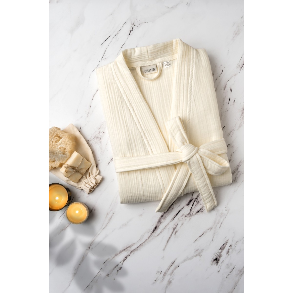Peignoir Gaze de coton-Ecru