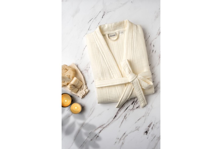 Peignoir Gaze de coton-Ecru