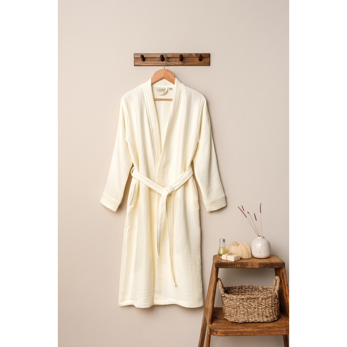 Peignoir Gaze de coton-Ecru