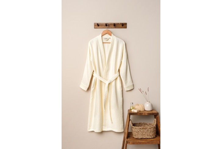 Peignoir Gaze de coton-Ecru