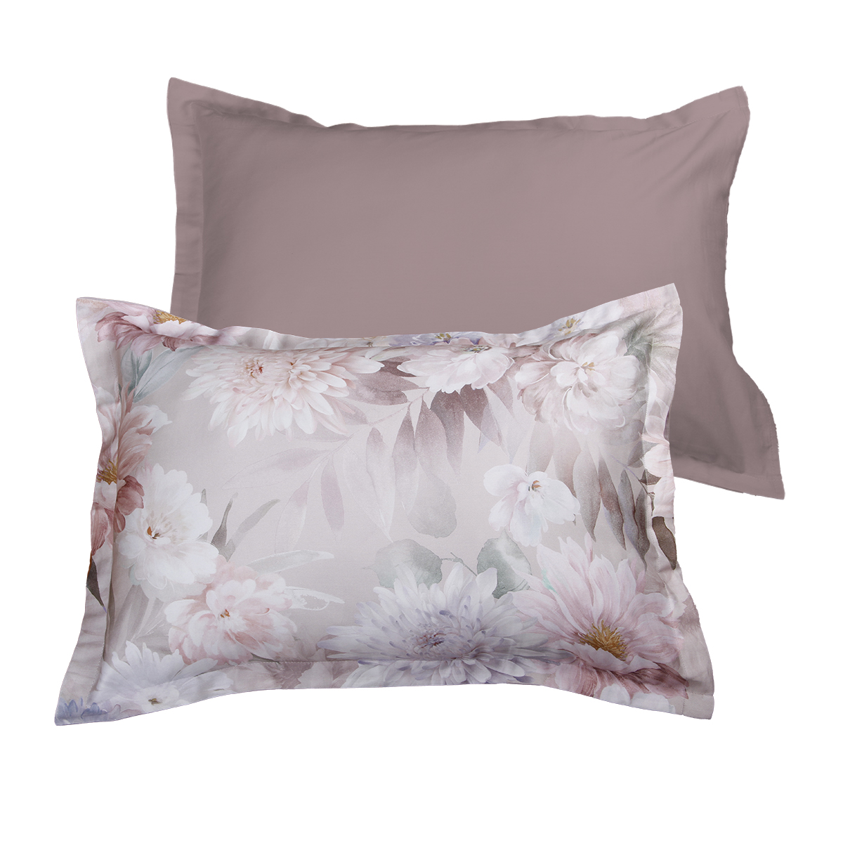 Lot de 2 Taies d'oreiller 50x70 cm satin de coton POLIERE