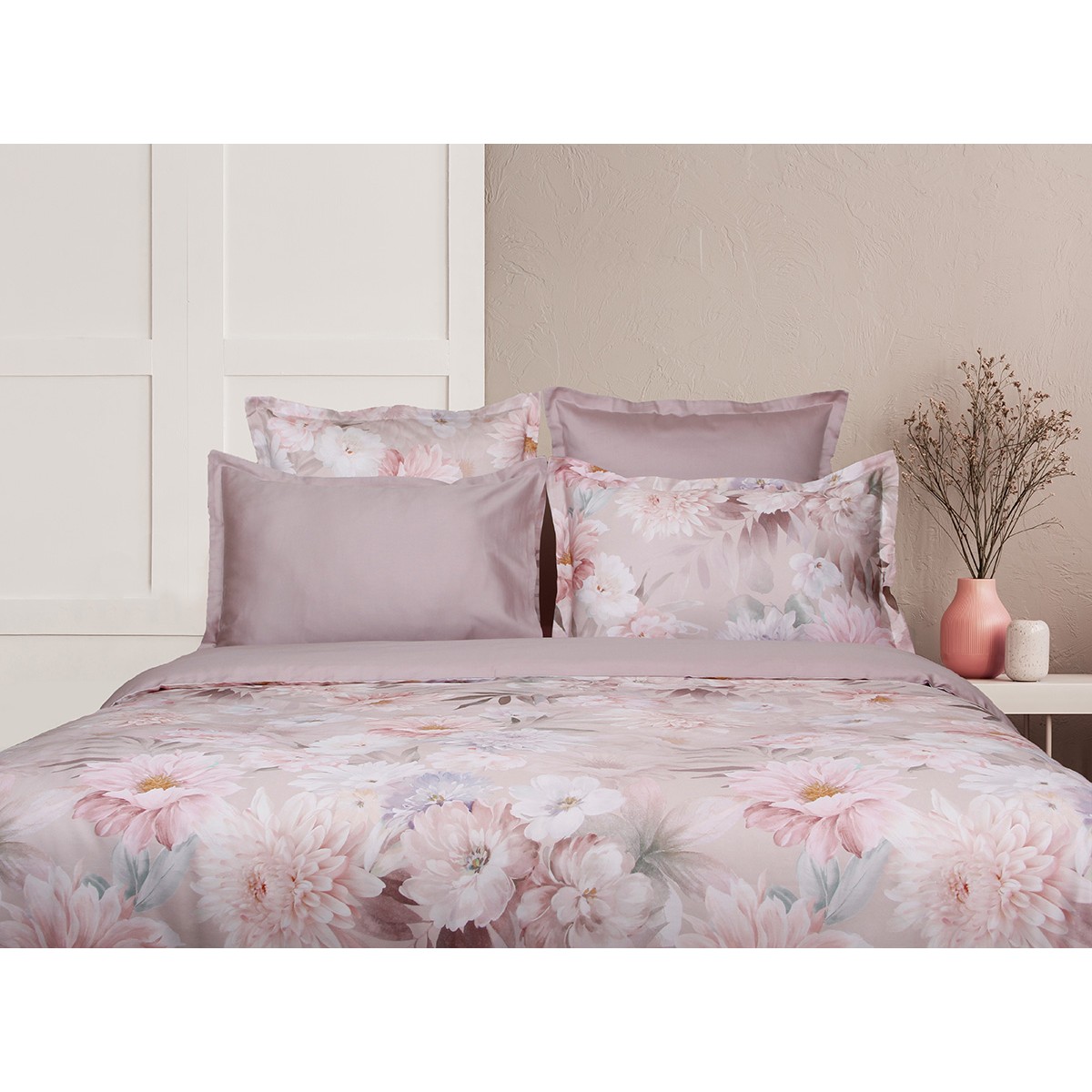 Parure de lit esprit art déco coton multicolore 220 x 240 | Maisons du