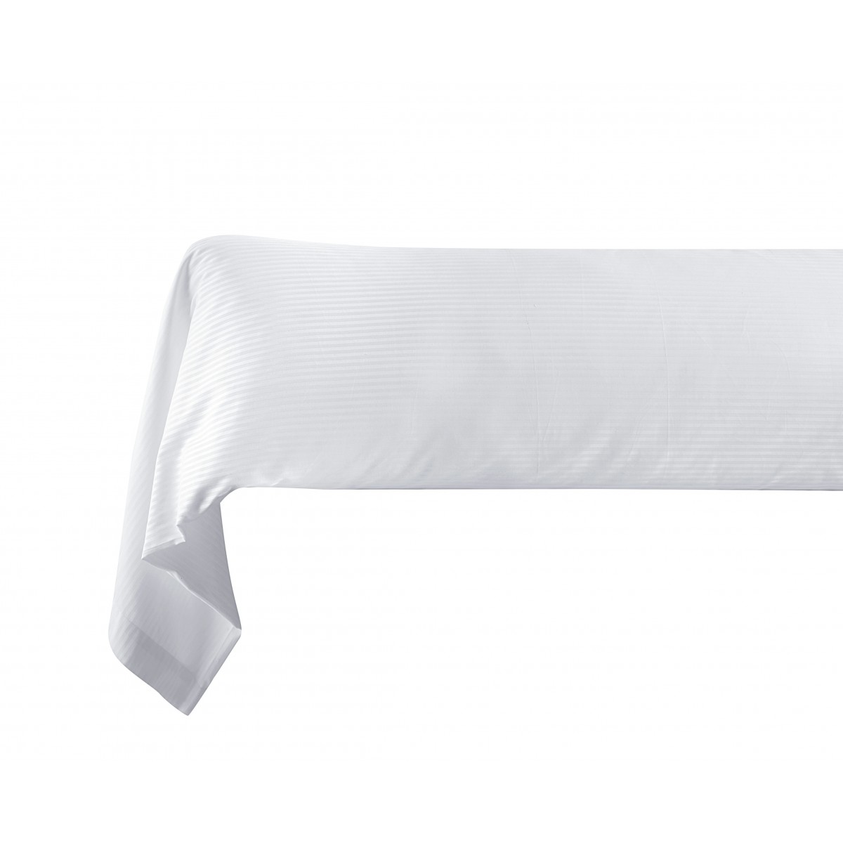 Taie de traversin satin de coton blanc rayé
