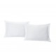 Lot de 2 Taies d'oreiller 50x70 cm satin de coton Blanc rayé
