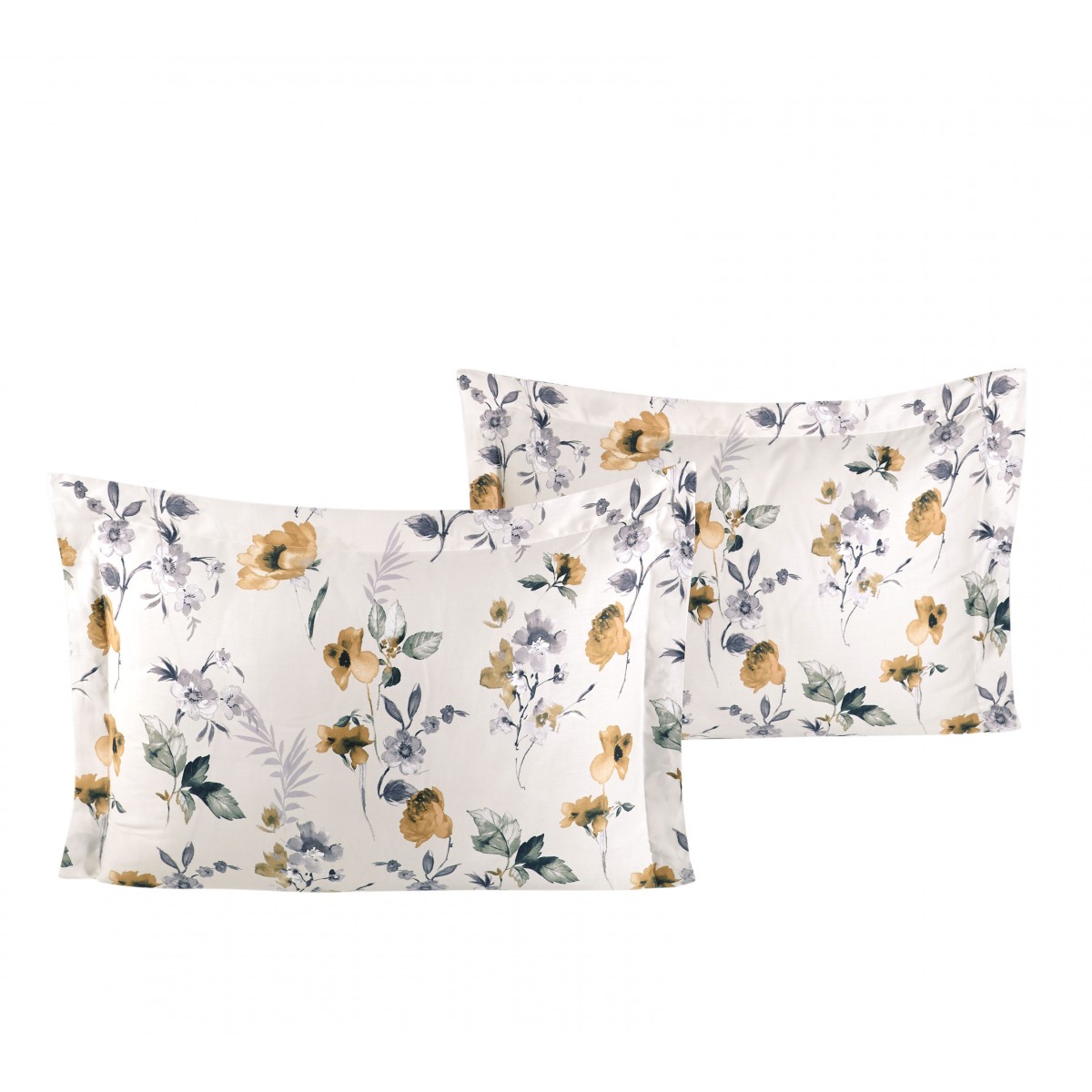 Lot de 2 Taies d'oreiller 50x70 cm satin de coton SEPTEMBRE