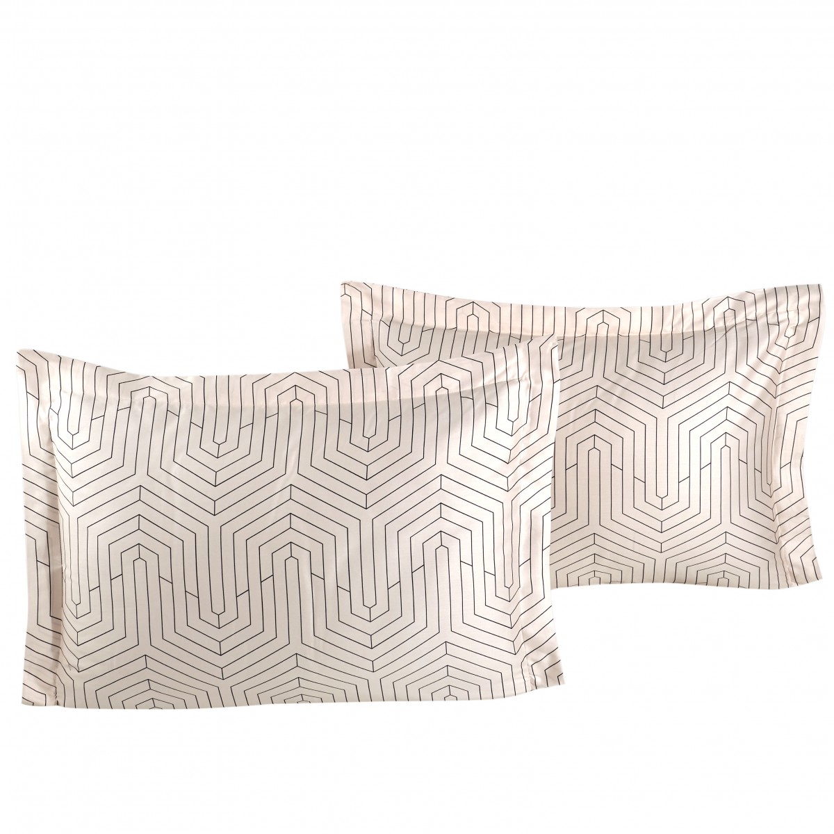 Lot de 2 Taies d'oreiller 50x70 cm satin de coton STRADA WHITE
