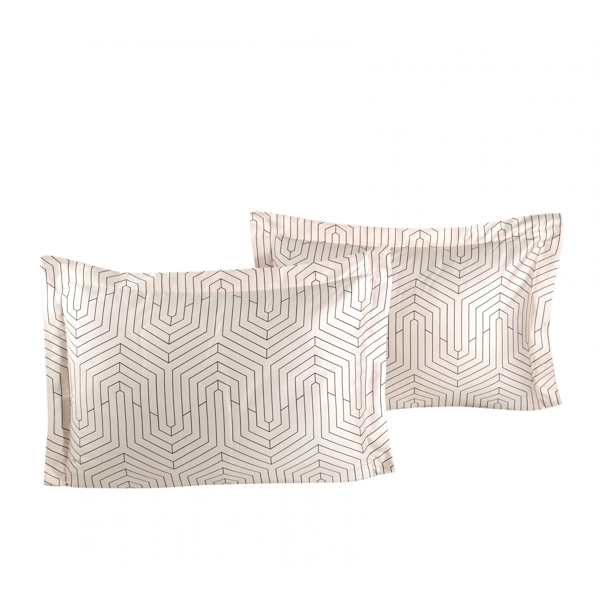 Lot de 2 Taies d'oreiller 50x70 cm satin de coton STRADA WHITE