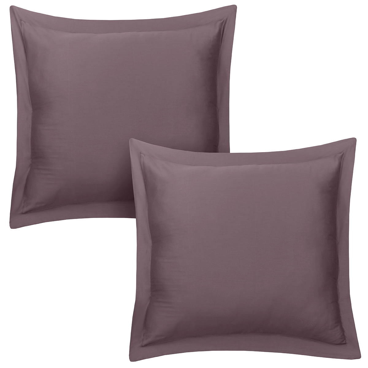 Lot de 2 Taies d'oreiller 63x63 cm satin de coton sureau