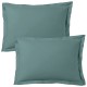 Lot de 2 Taies d'oreiller 50x70 cm satin de coton céladon