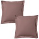 Lot de 2 Taies d'oreiller 63x63 cm satin de coton rose