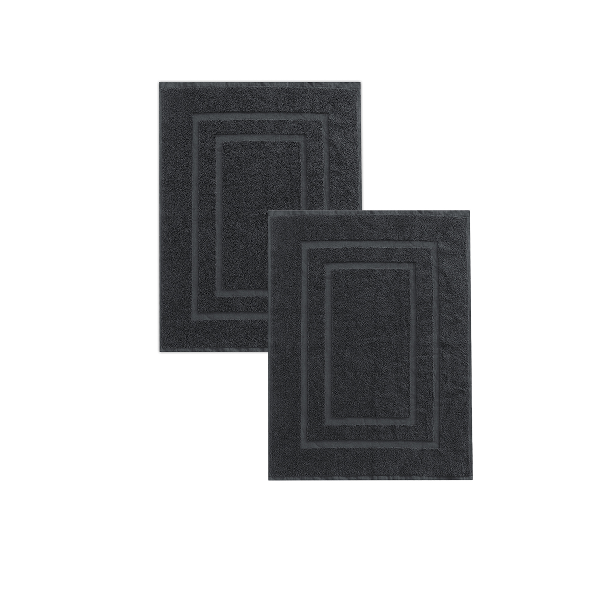 Lot de 2 Tapis de bain-ANTHRACITE