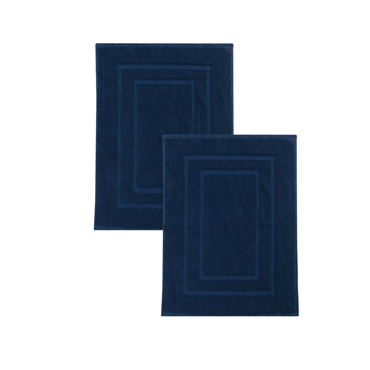 Lot de 2 Tapis de bain-BLEU MARINE