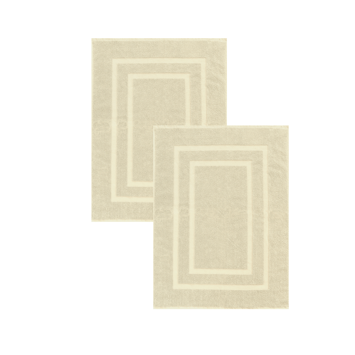 Lot de 2 Tapis de bain-ECRU
