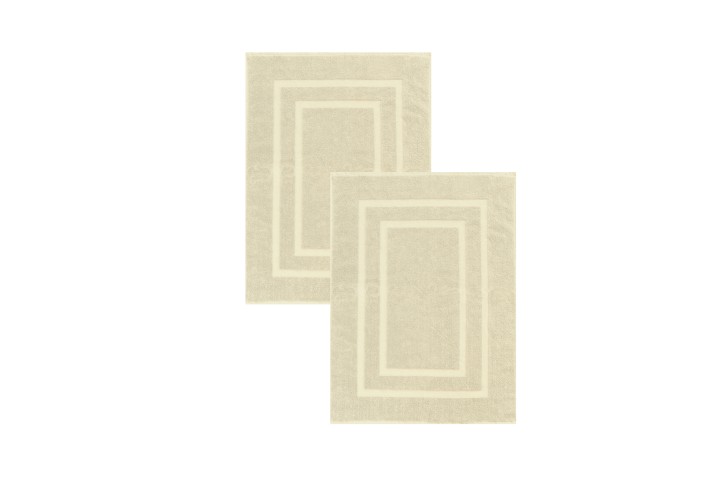 Lot de 2 Tapis de bain-ECRU