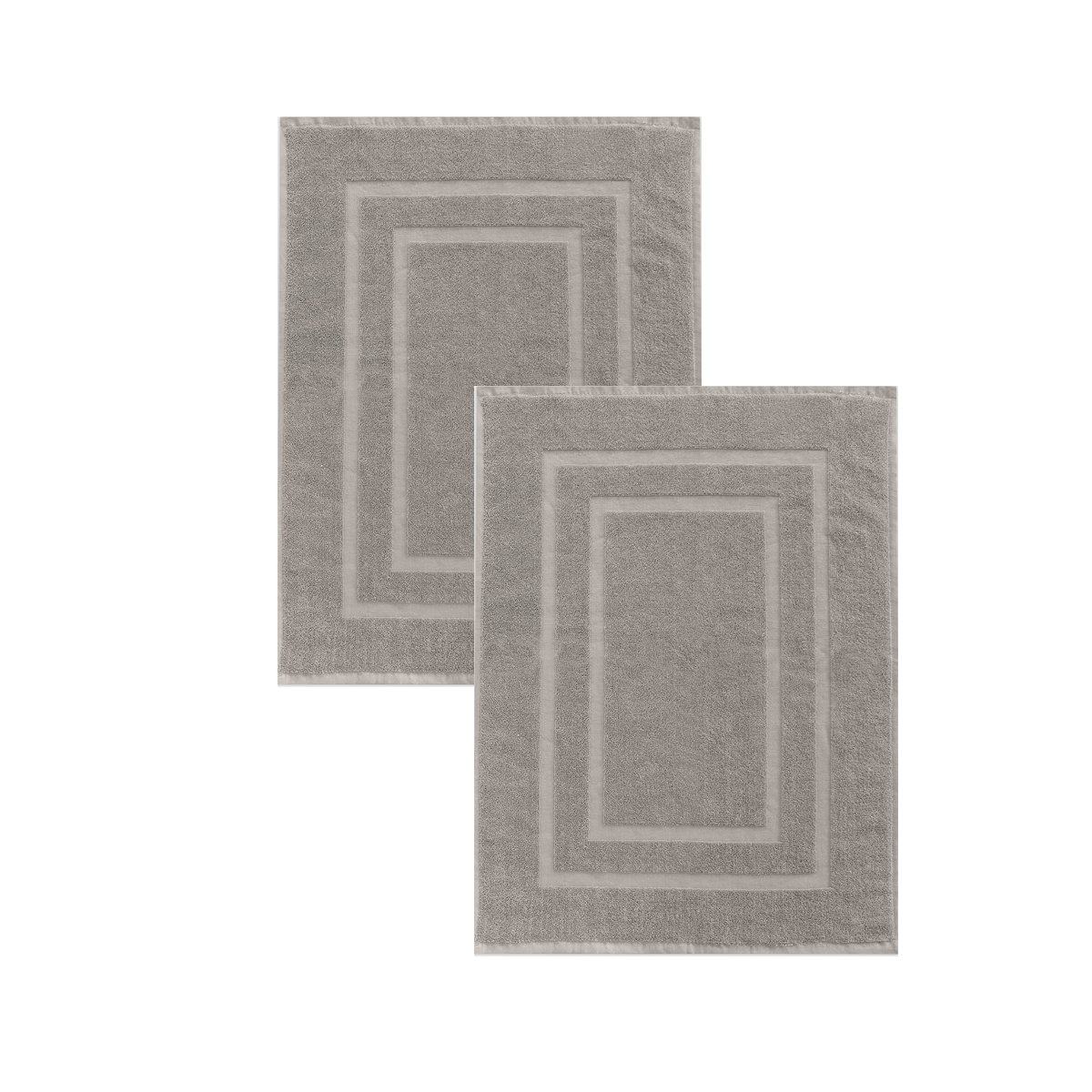 Lot de 2 Tapis de bain-GRIS