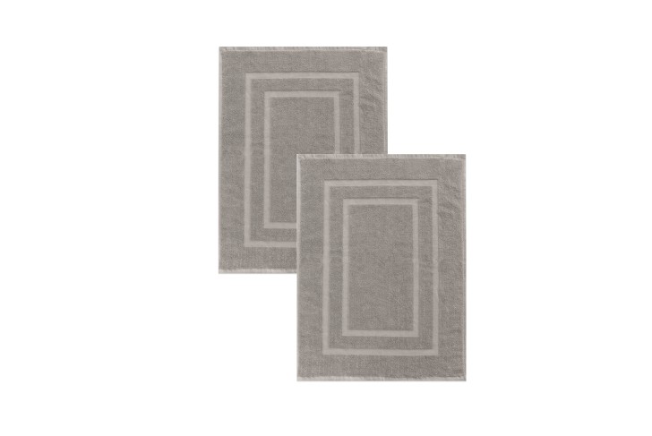 Lot de 2 Tapis de bain-GRIS