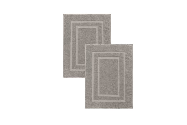 Lot de 2 Tapis de bain-GRIS