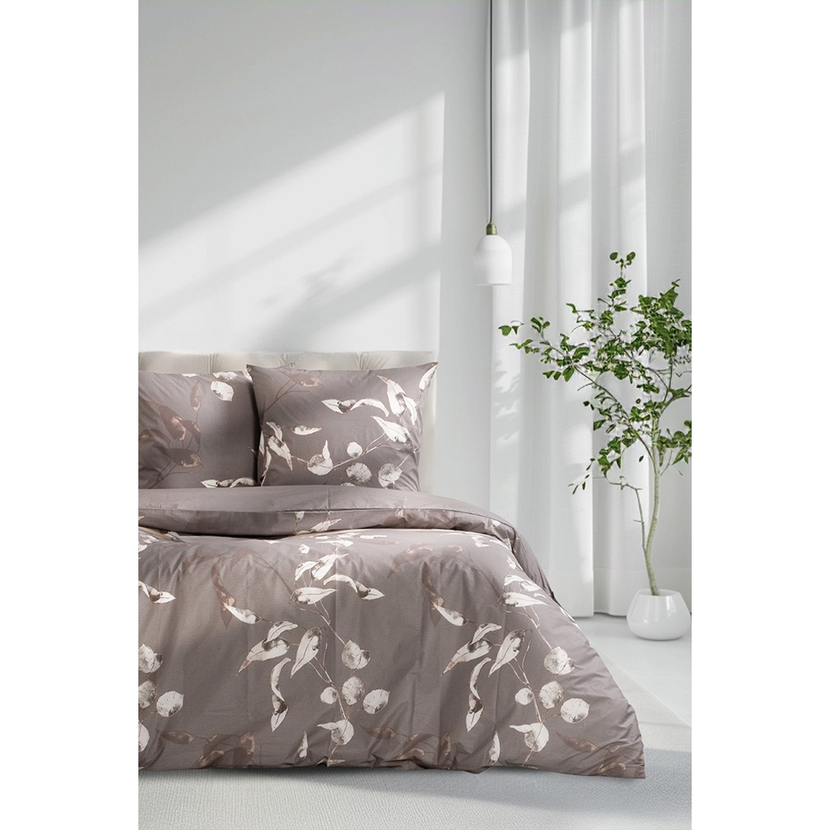 Parure de lit 100% coton TIVORY BEIGE
