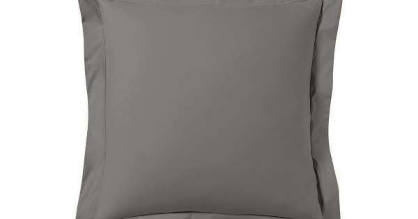 Taie D'Oreiller 63x63cm Botania Gris - 100% Coton Doux - Décoration Literie