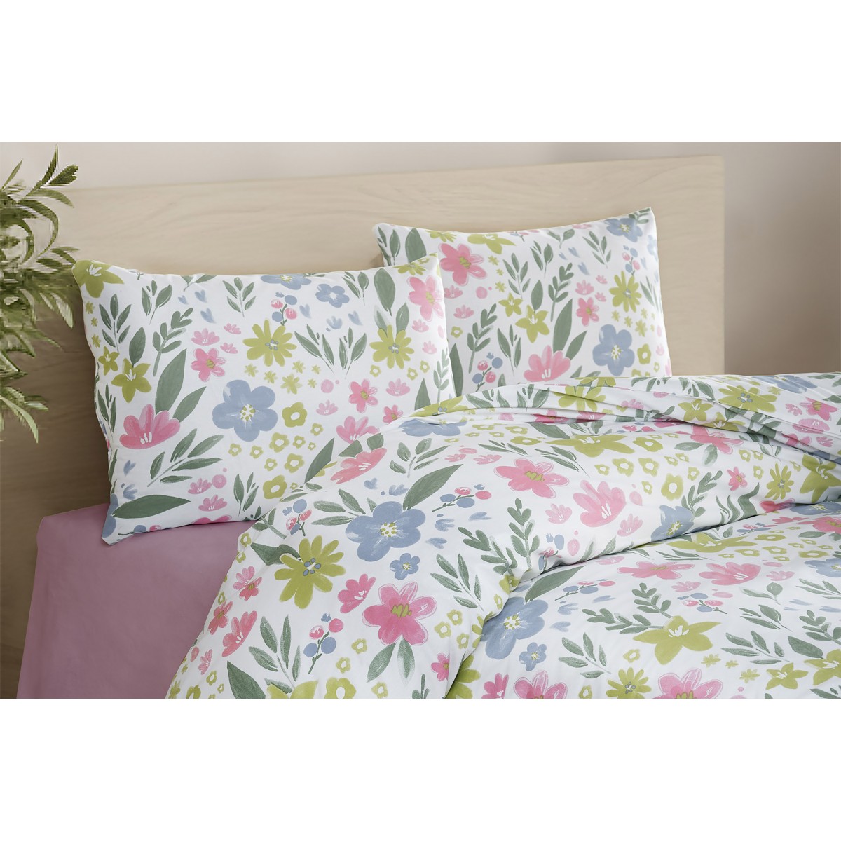 Parure de lit 100% coton FLOWERS