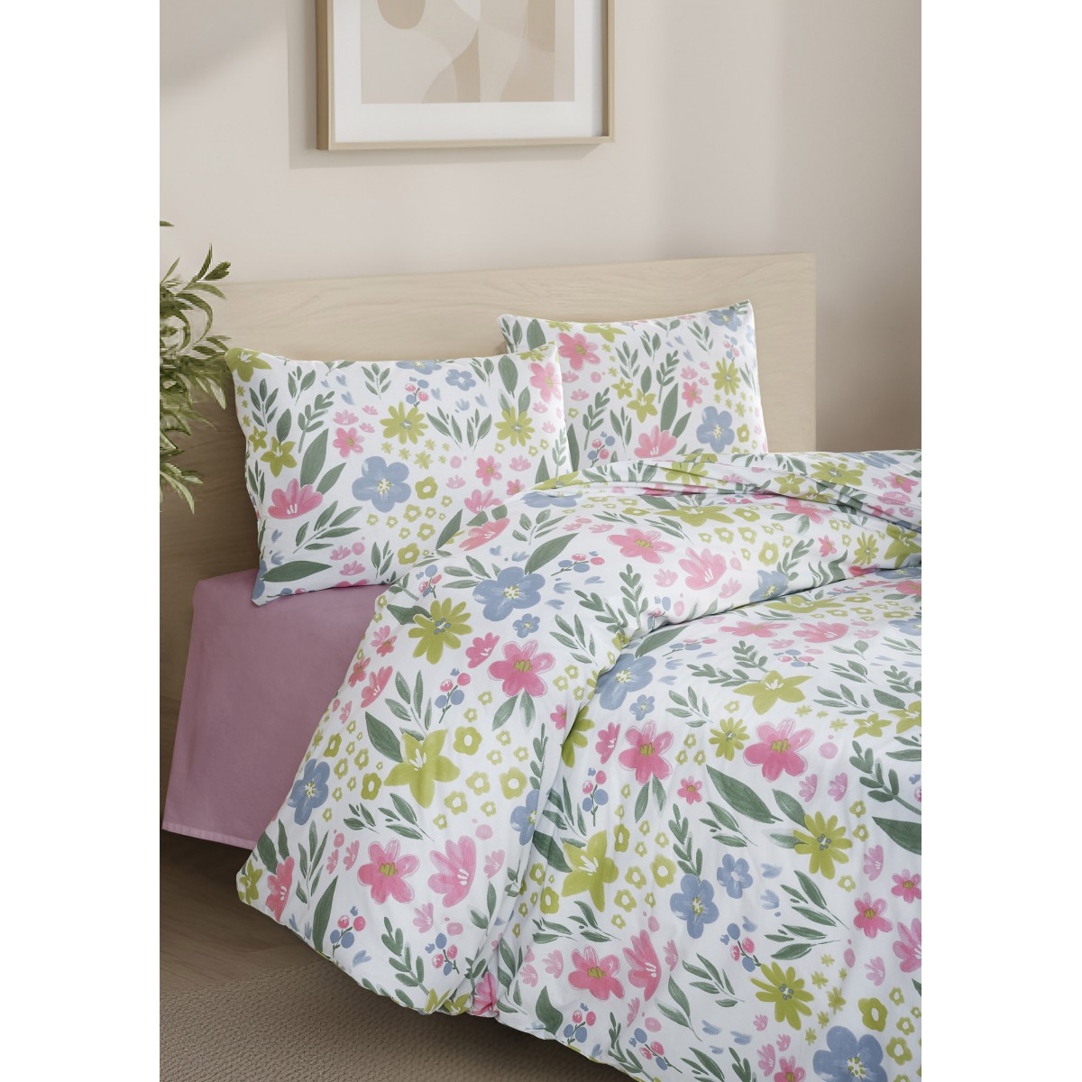 Parure de lit 100% coton FLOWERS